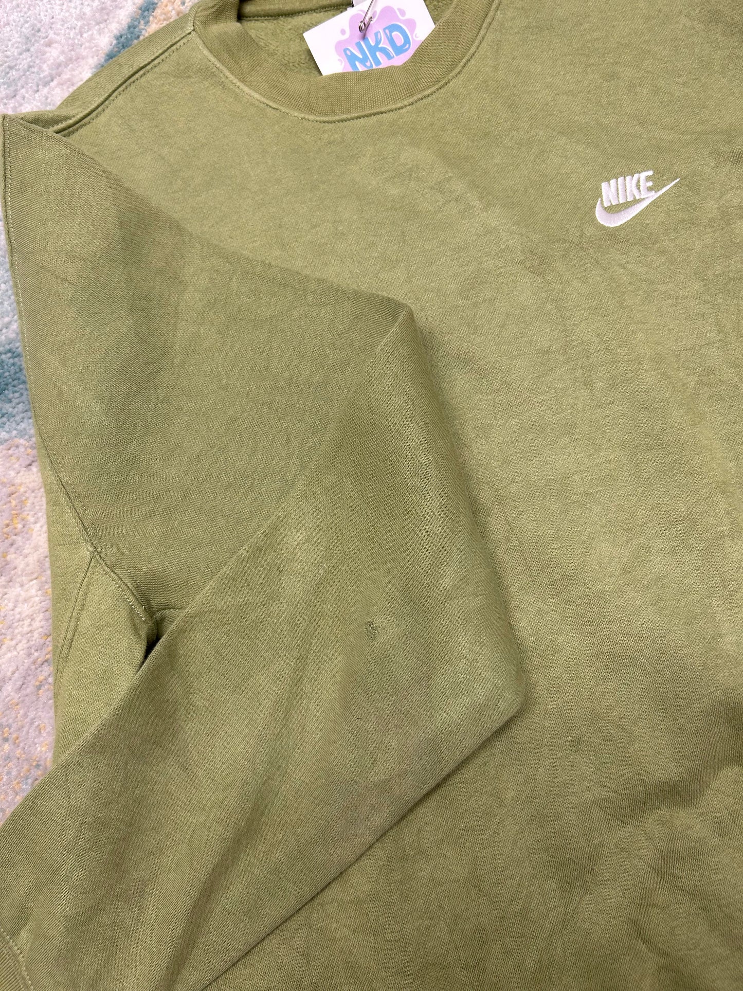 Nike light green Crewneck with fleece interior