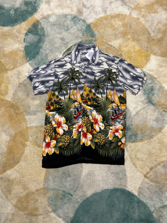 Island maximalist patterned vintage cotton shirt