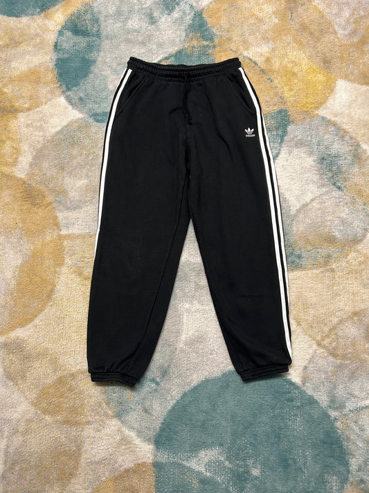 Adidas Black Cotton Trackpants