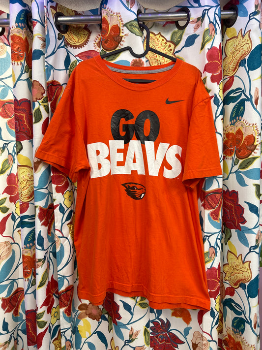 Nike go beavs orange cotton T-shirt