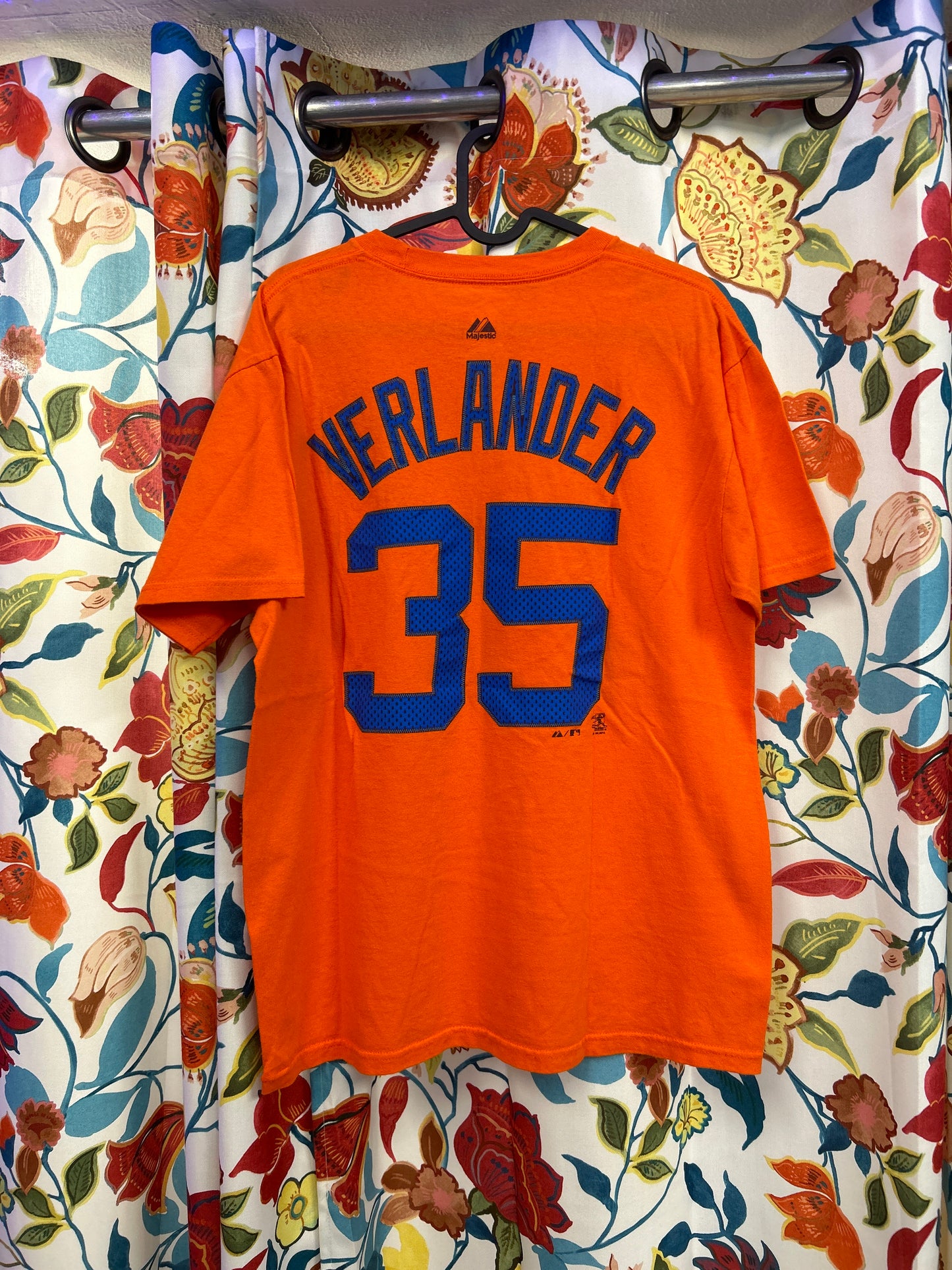 Majestic orange and blue cotton T-shirt
