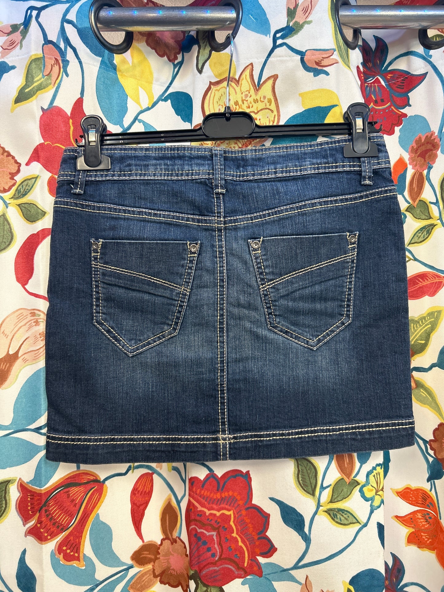 Y2k clockhouse denim skirt