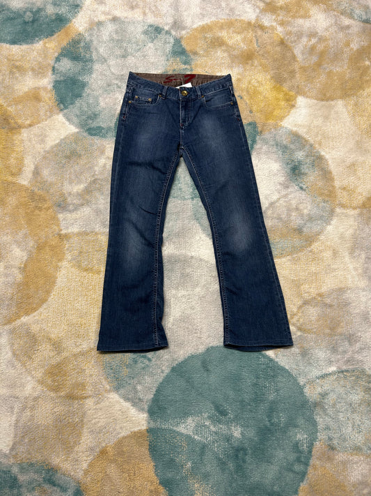 Y2k retro dark denim bootcut pants