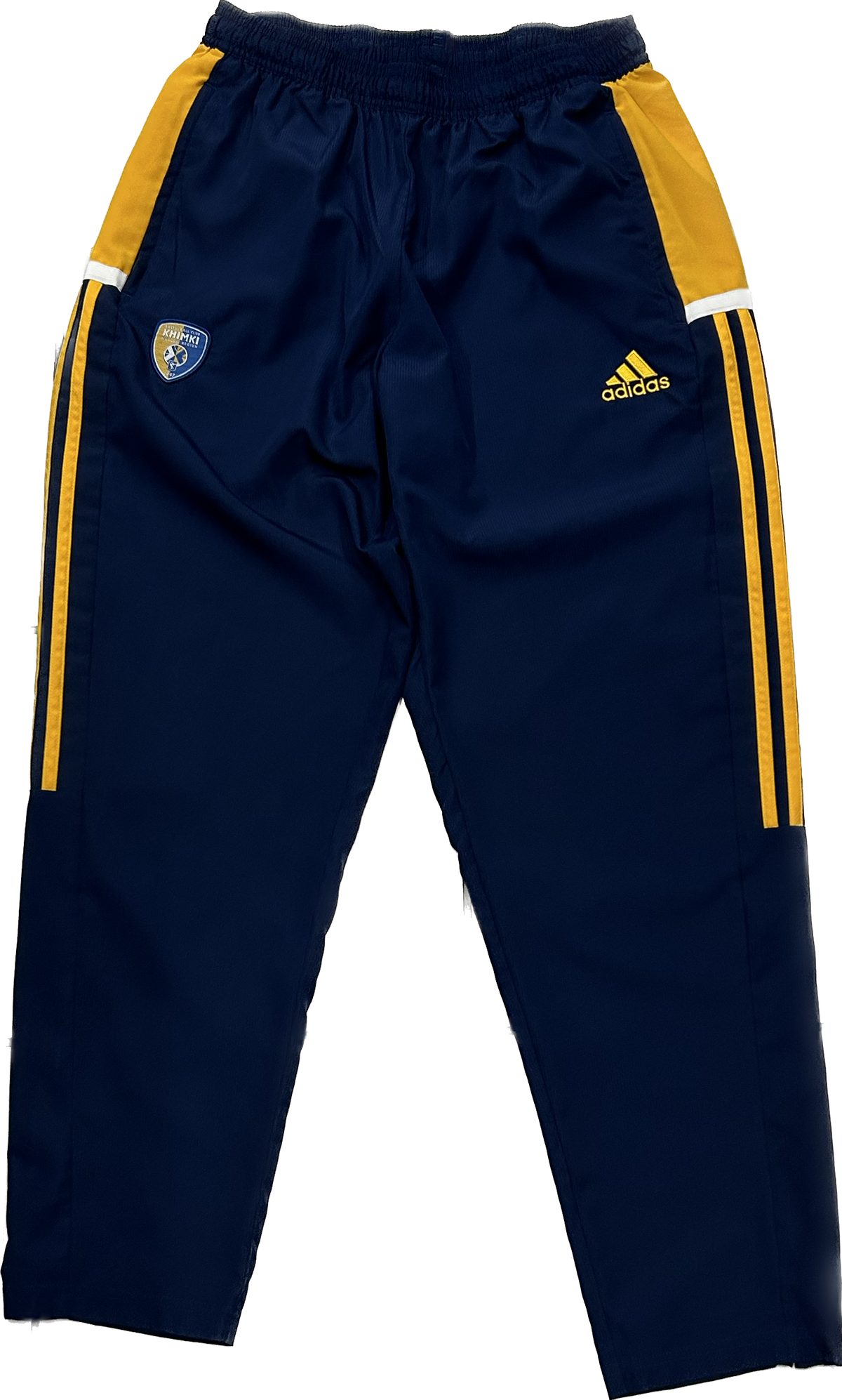 Adidas Dark Blue and Orange Parachute Pants