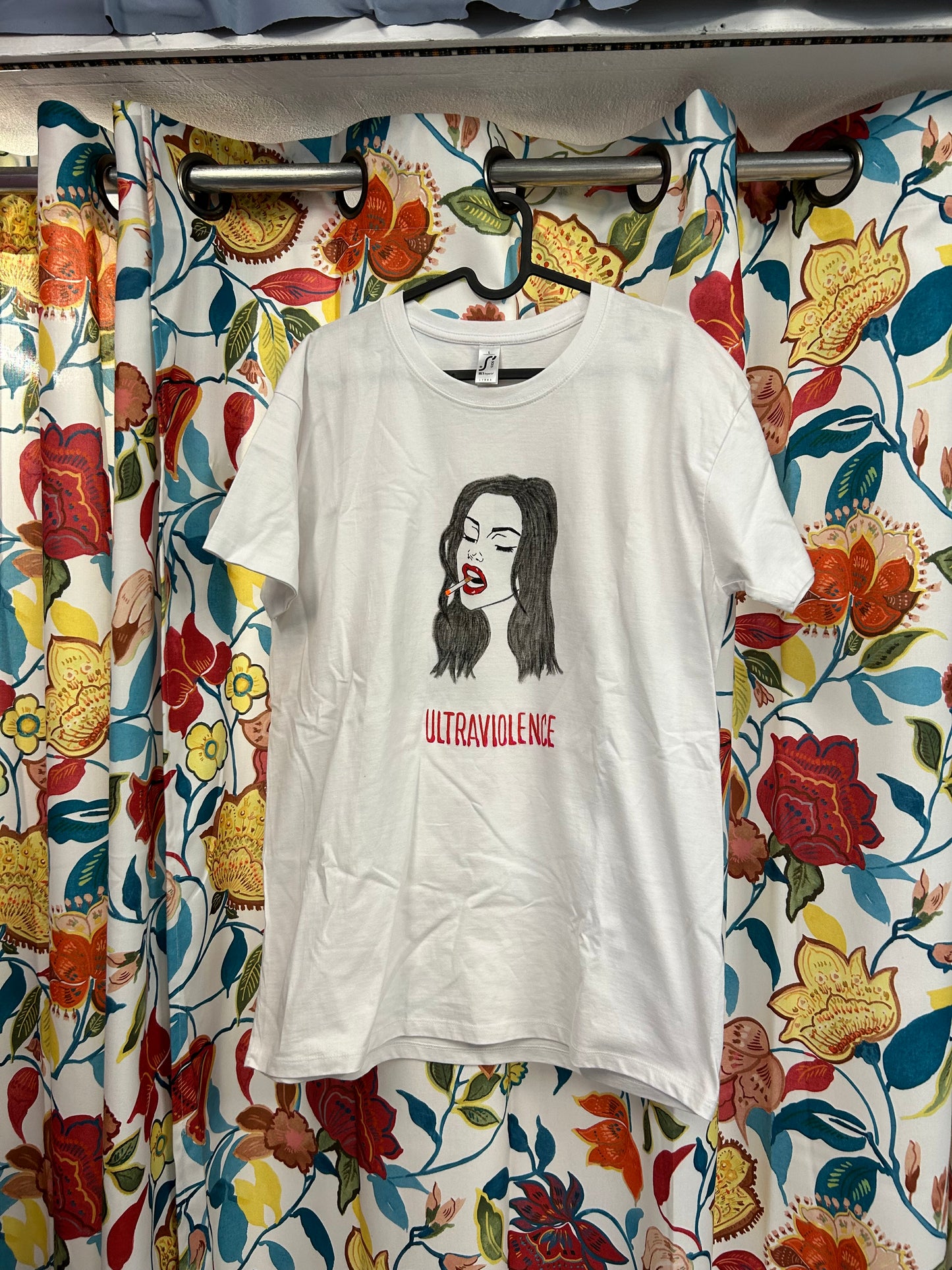 Ultraviolence red LDR portrait handmade t-shirt