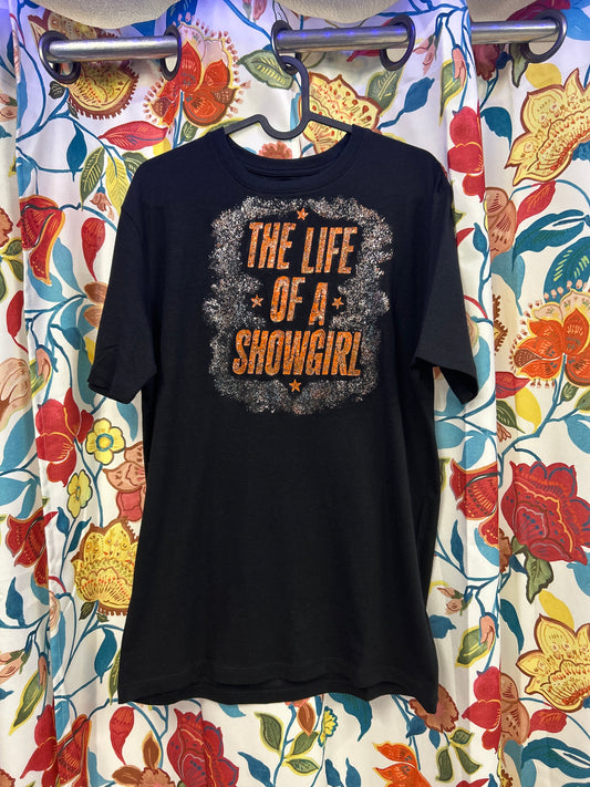 Taylor Swift 'The Life of a Showgirl' Full Glitter Handpainted T-shirt