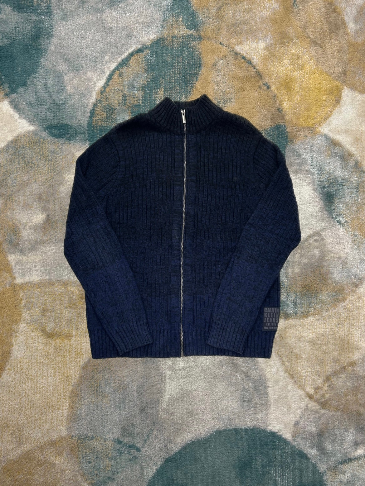 Calvin Klein Dark Blue Heavy Knit Jacket