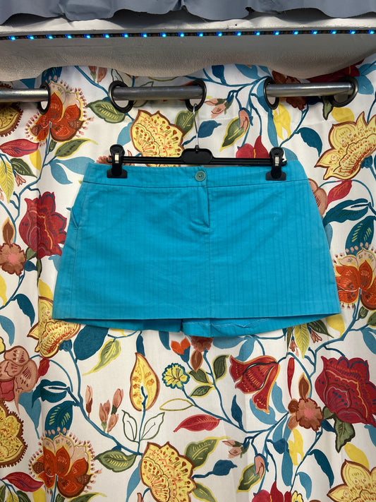 Retro teal mini skirt