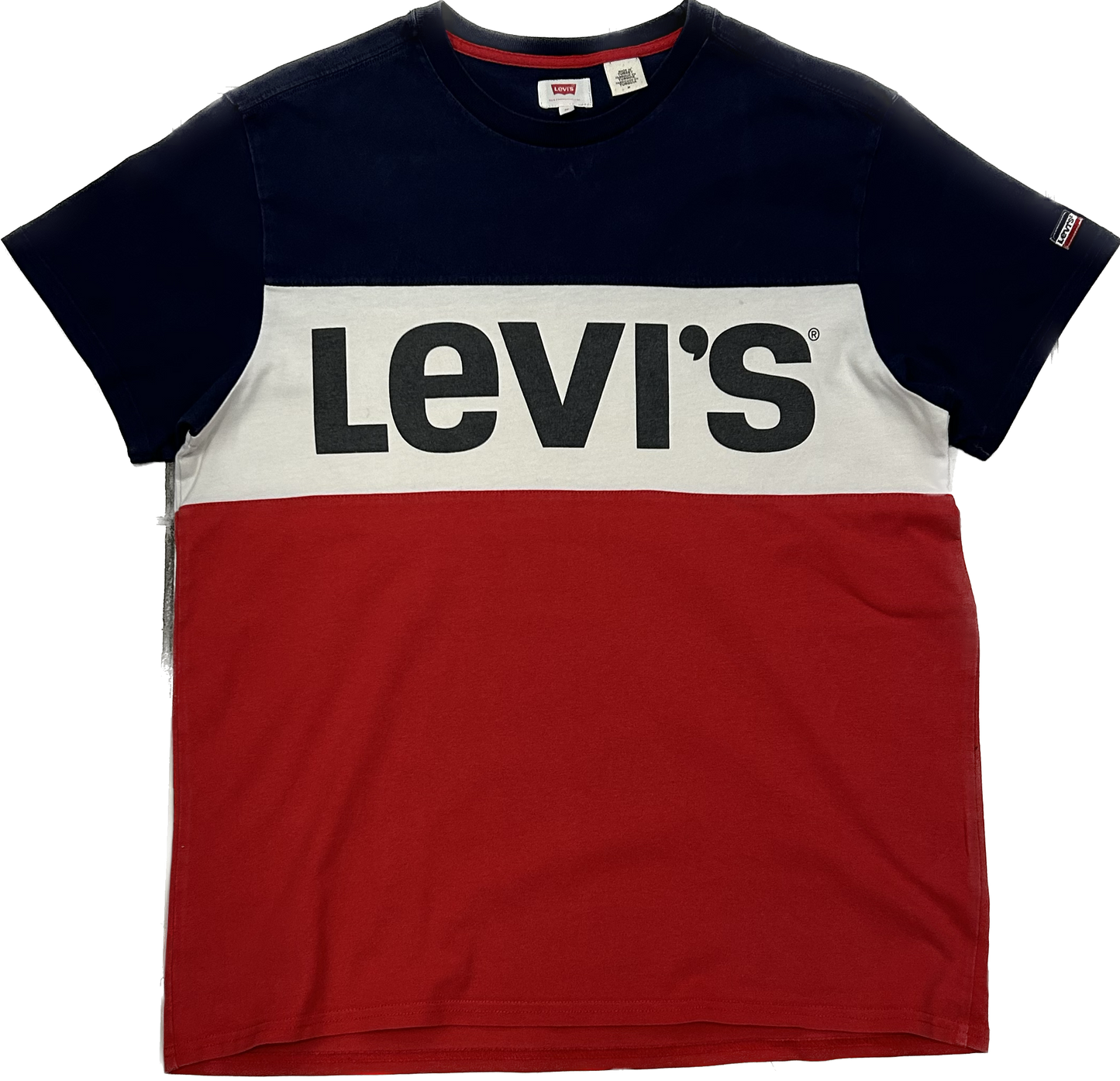 Levi's Red Blue and White Cotton T-shirt