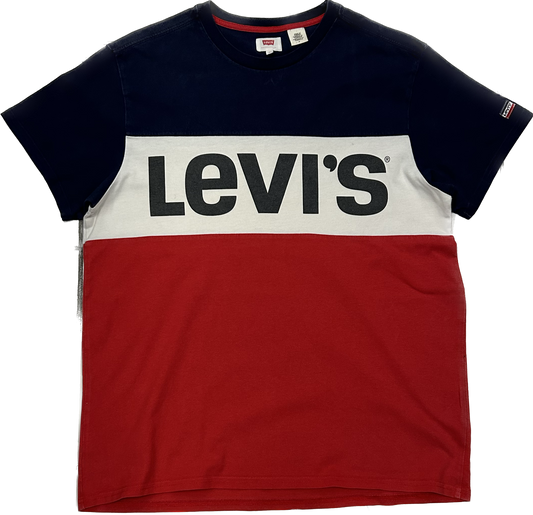 Levi's Red Blue and White Cotton T-shirt