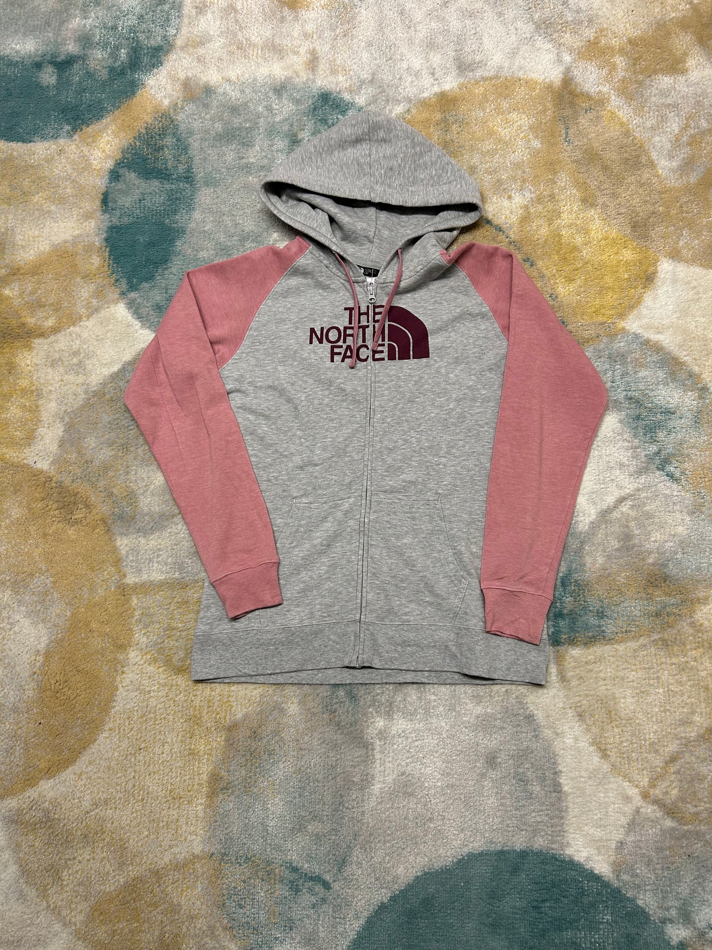 TheNorthFace Grey and Pink Cotton Jacket