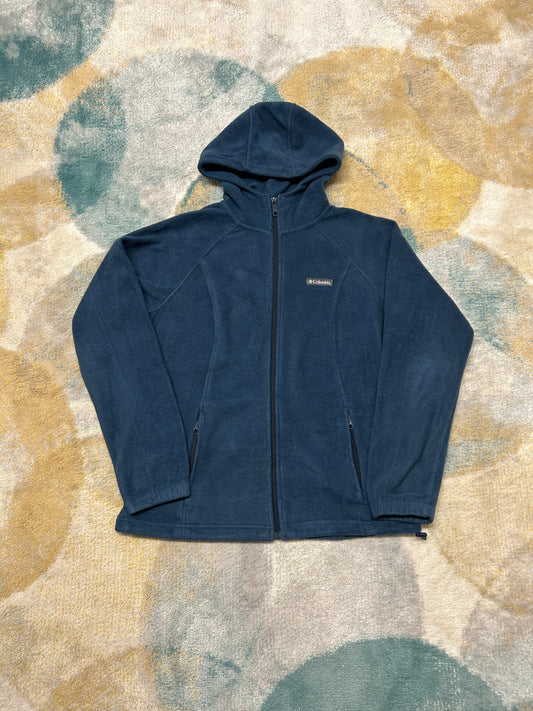 Columbia dark cyan hooded fleece jacket