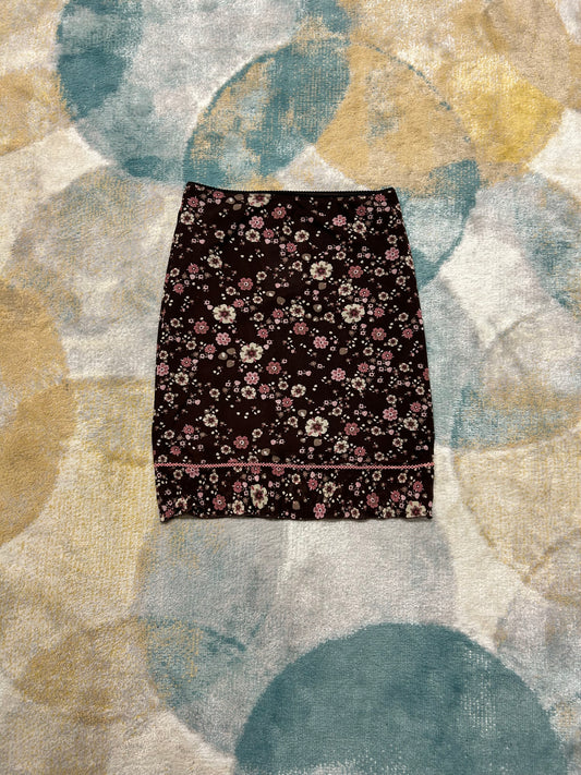 Y2k floral mesh skirt