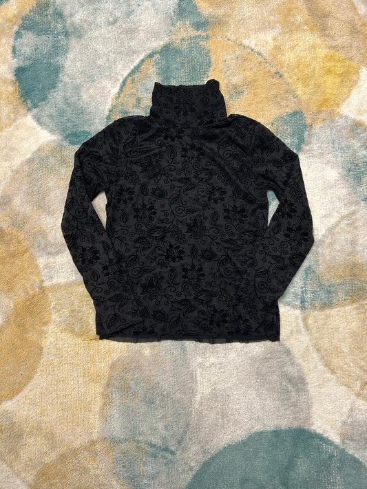 Y2k black patterned embroidered witchy goth long sleeve
