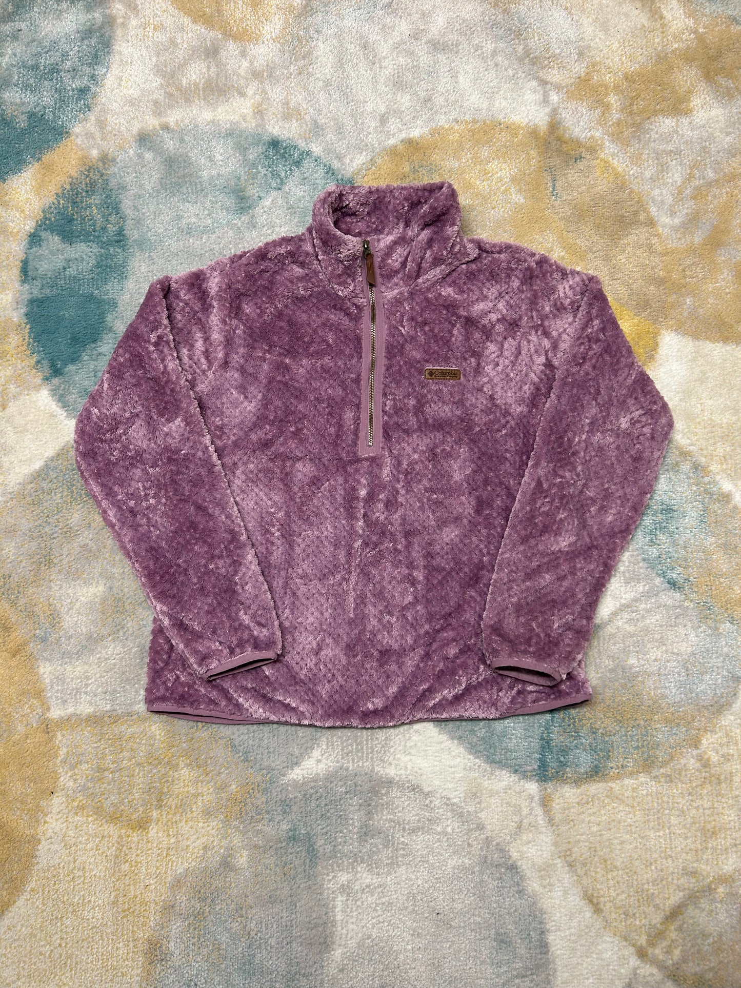 Columbia purple fluffy fleece half-zip