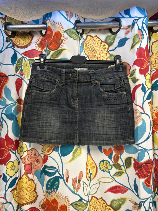 Y2K pimkie denim life grey denim skirt