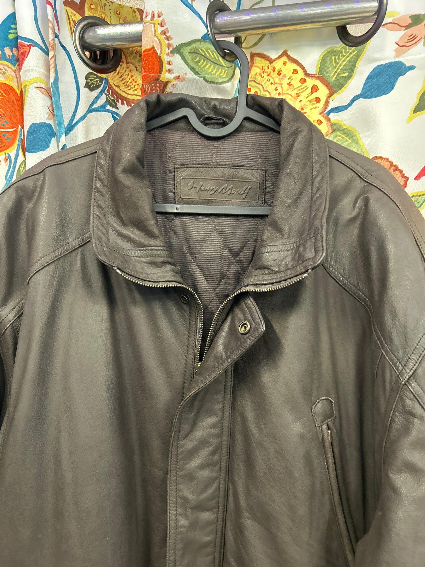 Dark brown 100% leather jacket