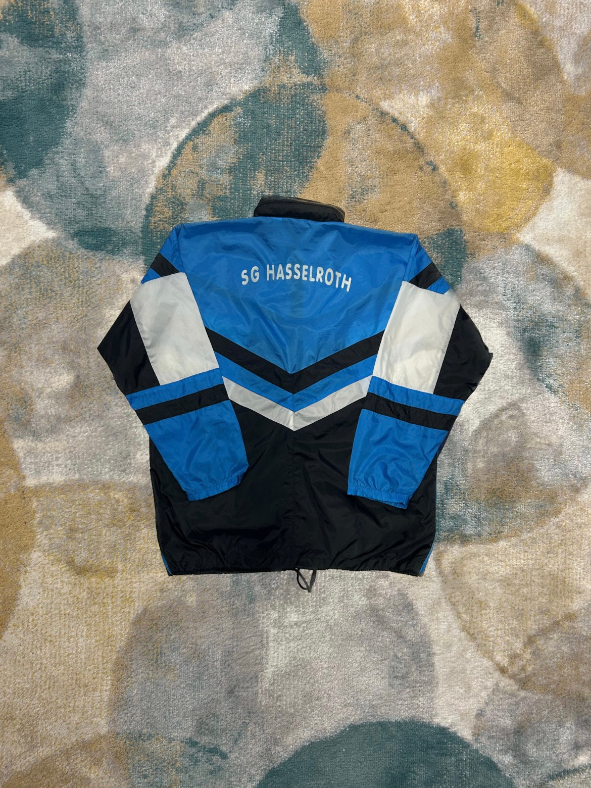 Retro Dual Blue and White Windbreaker Waterproof
