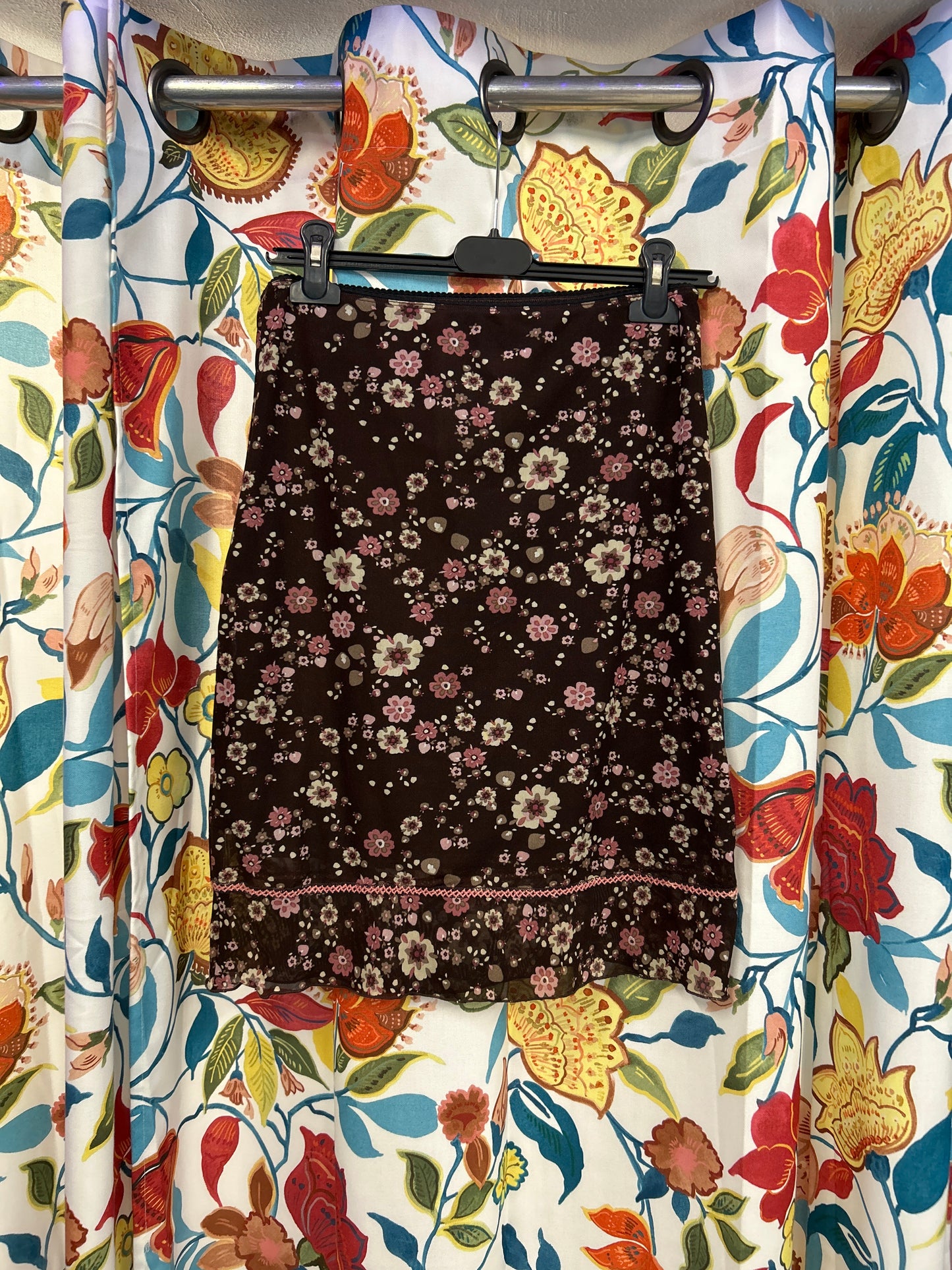 Y2k floral mesh skirt
