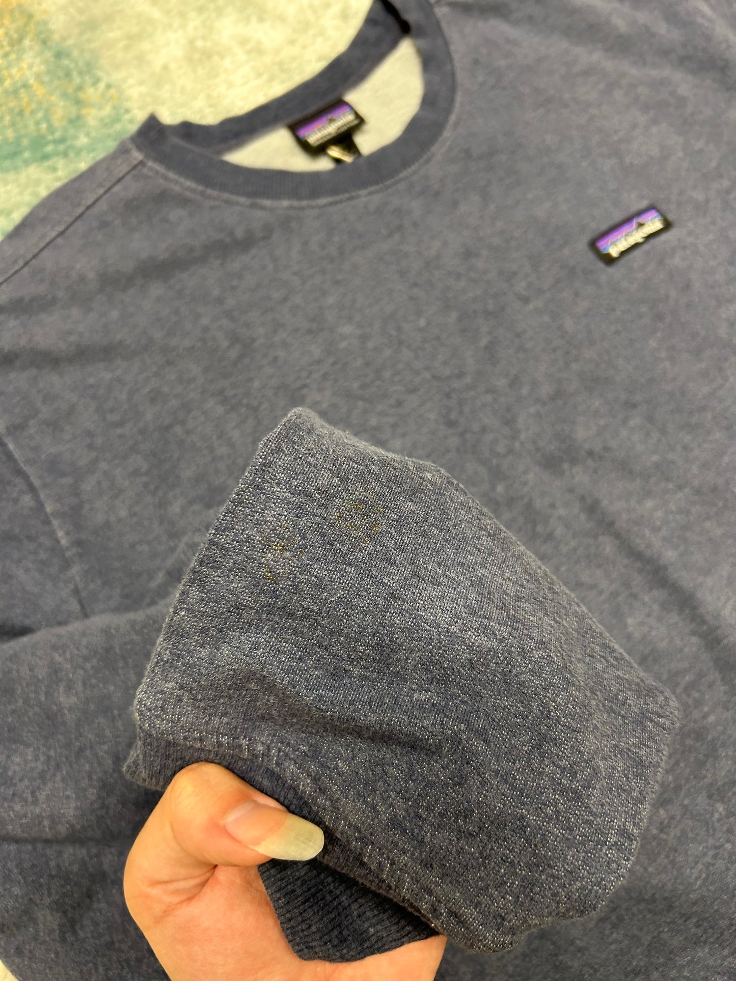 Patagonia dark blue organic cotton crewneck