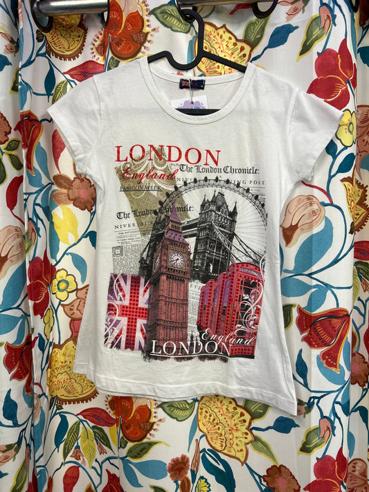 Y2k London white tee