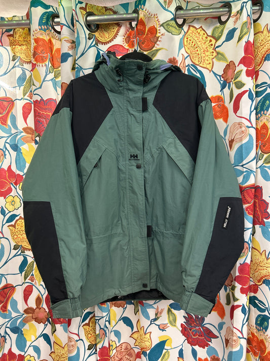 Helly Hansen Forest Green and Black Heavy Waterproof Jacket