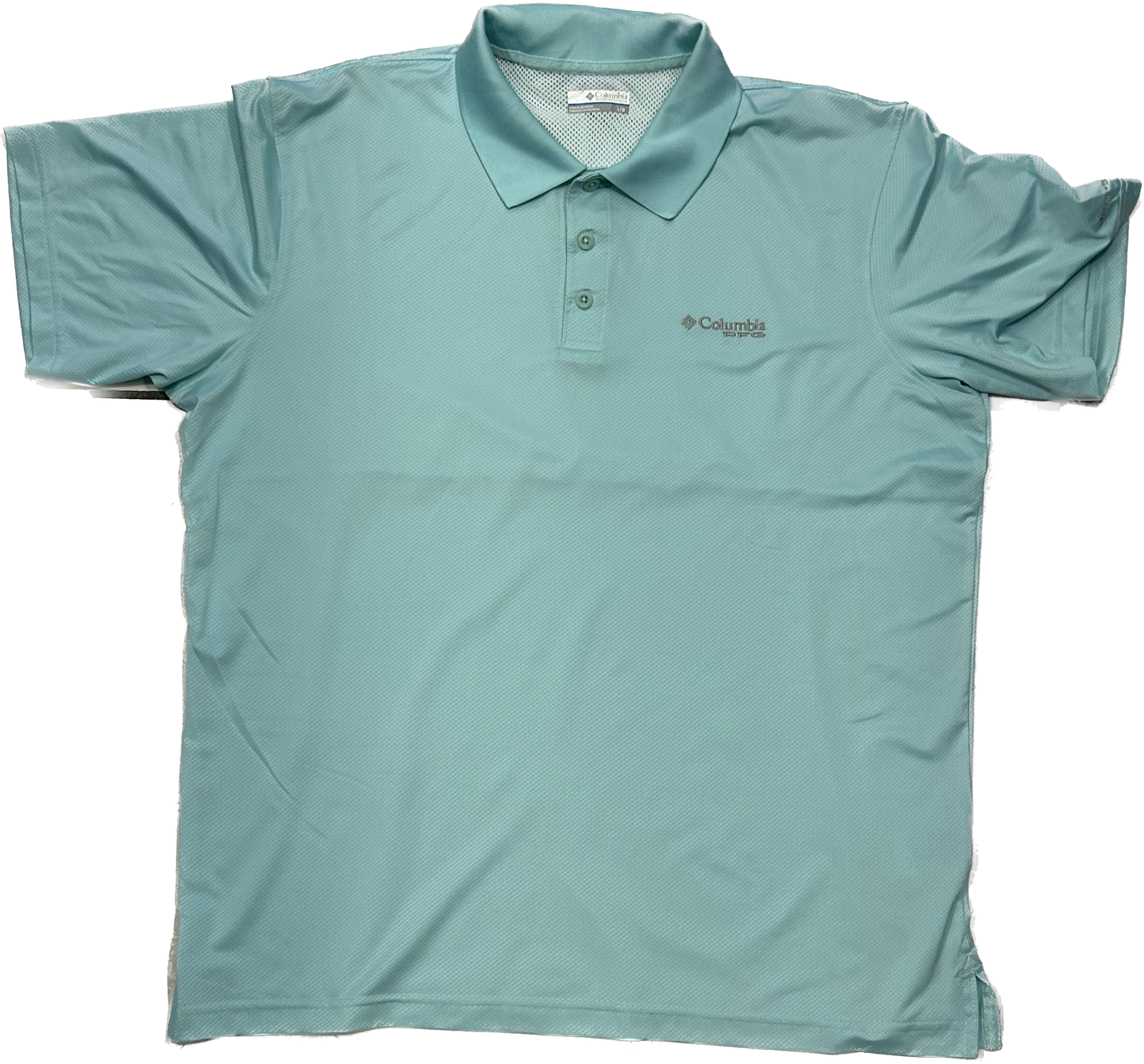 Columbia Teal PFG Polo T-shirt