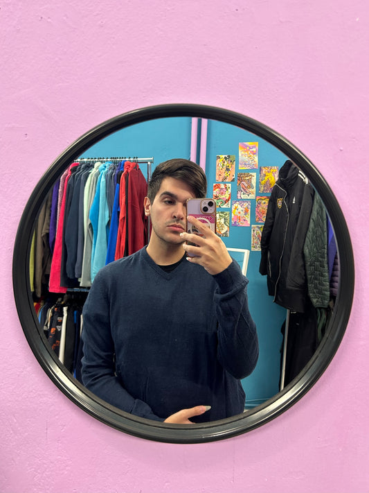 Calvin Klein Dark Blue V-neck Knit