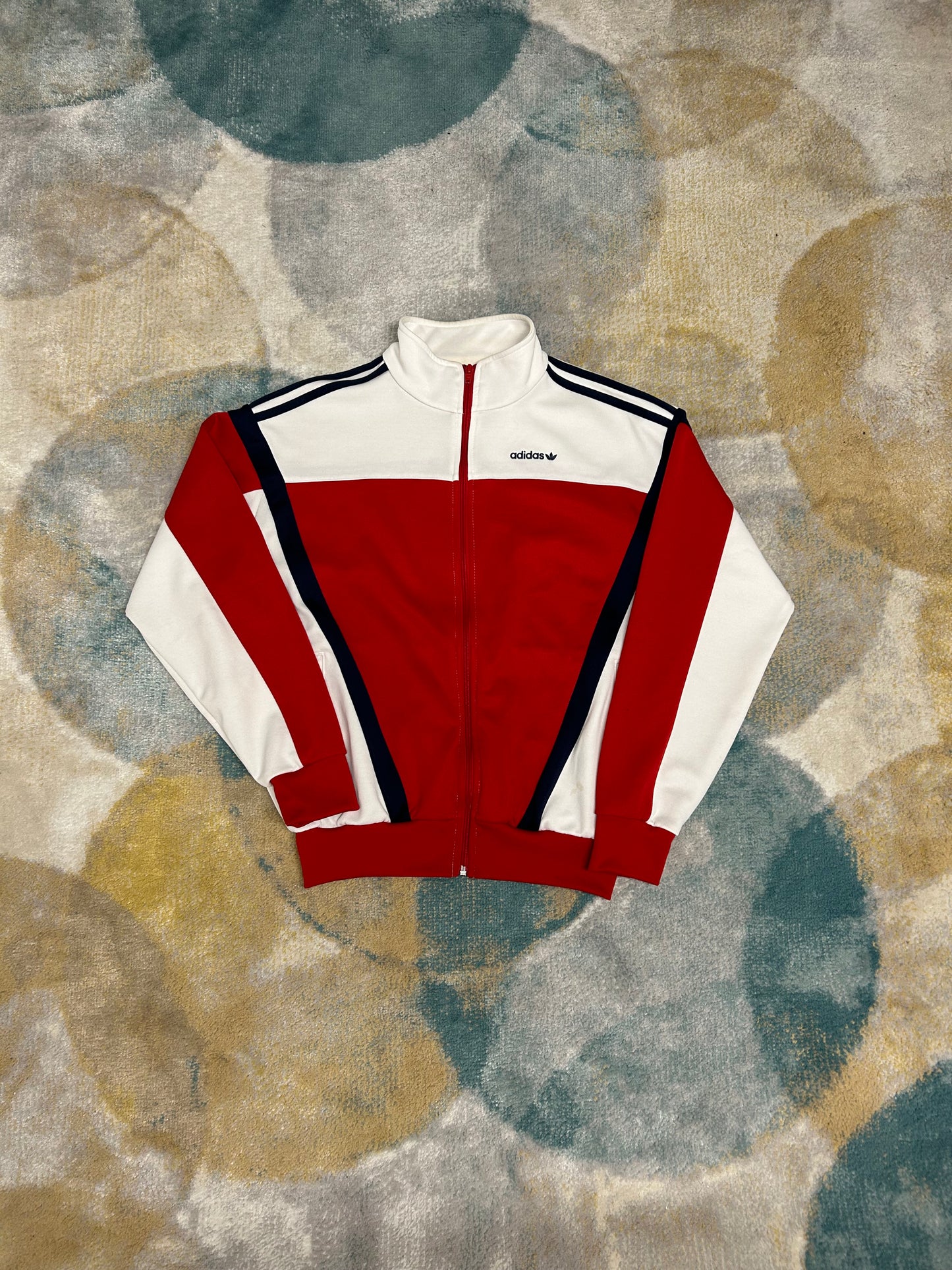 Adidas Red and White Retro Trackjacket