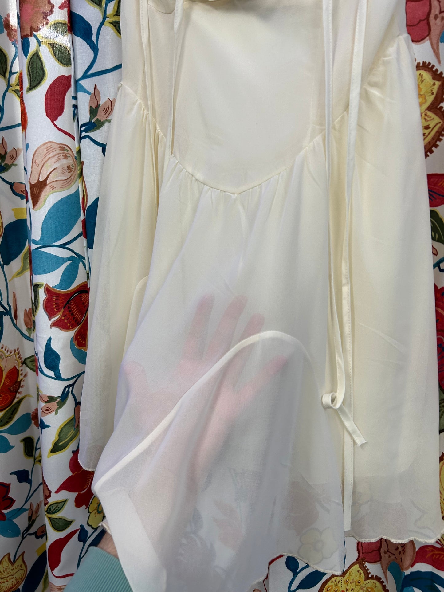Y2k crem layered skirt