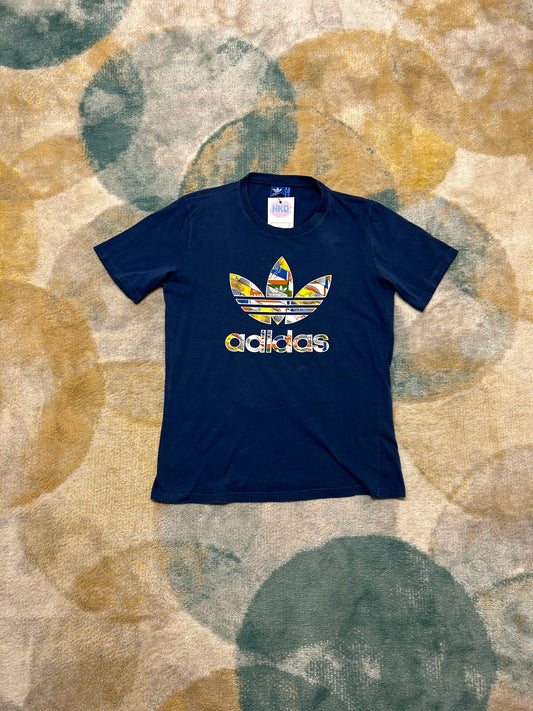 Adidas navy blue retro cotton Tshirt