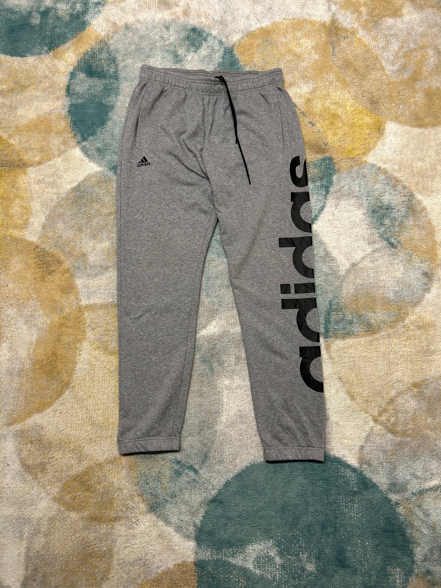 Adidas Grey Cotton Trackpants