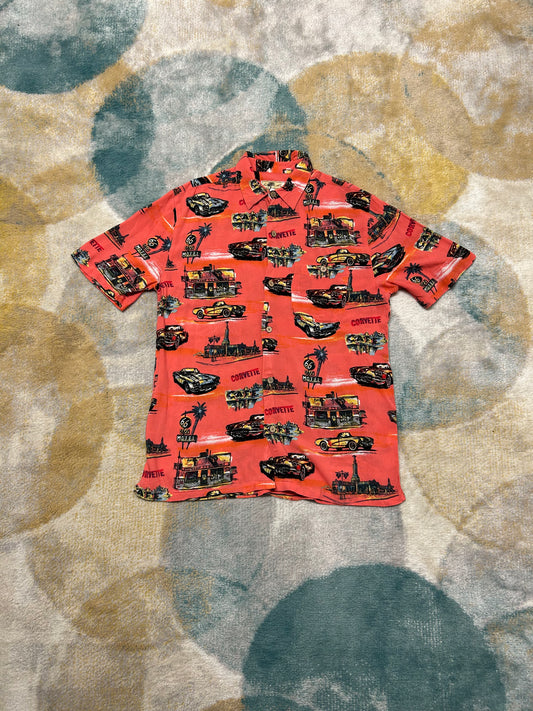 Corvette orange red Cotton shirt