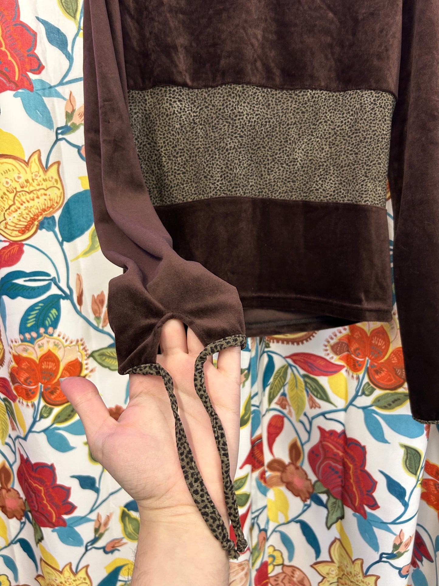 Y2k brown and leopar long sleeve