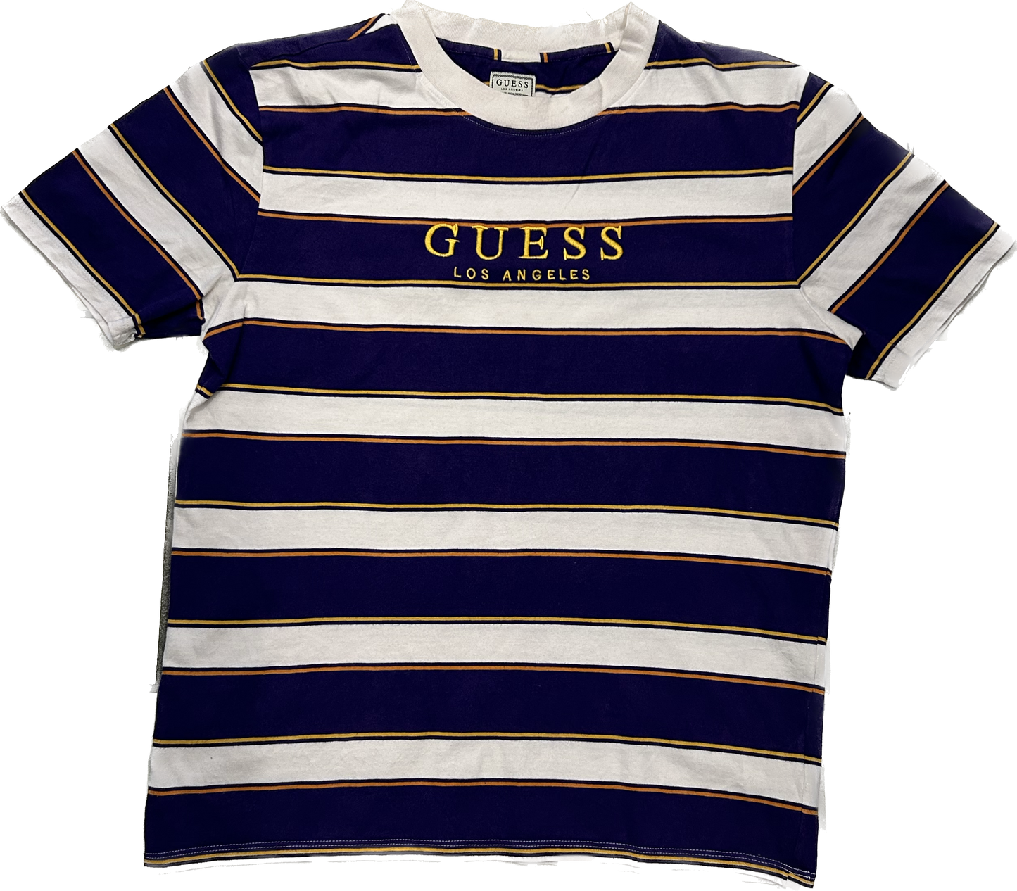 Guess Purple and White Stripe T-shirt
