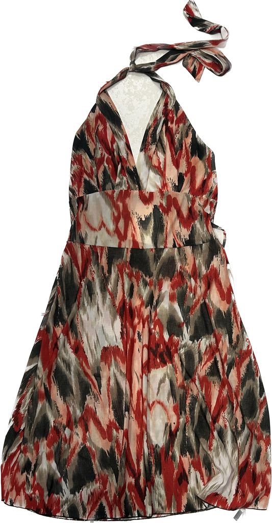 Y2k patterned black and red dress