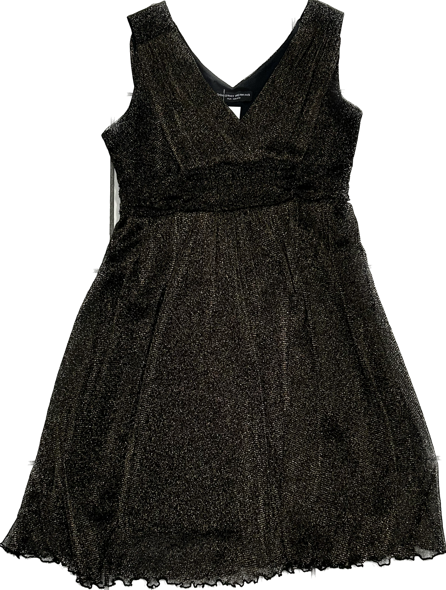 Gold sparkly black dress