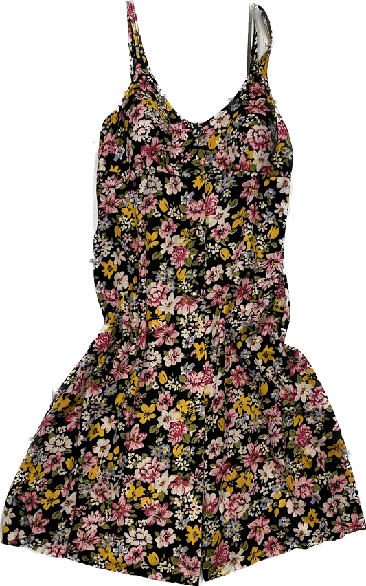 Black and floral spring dress