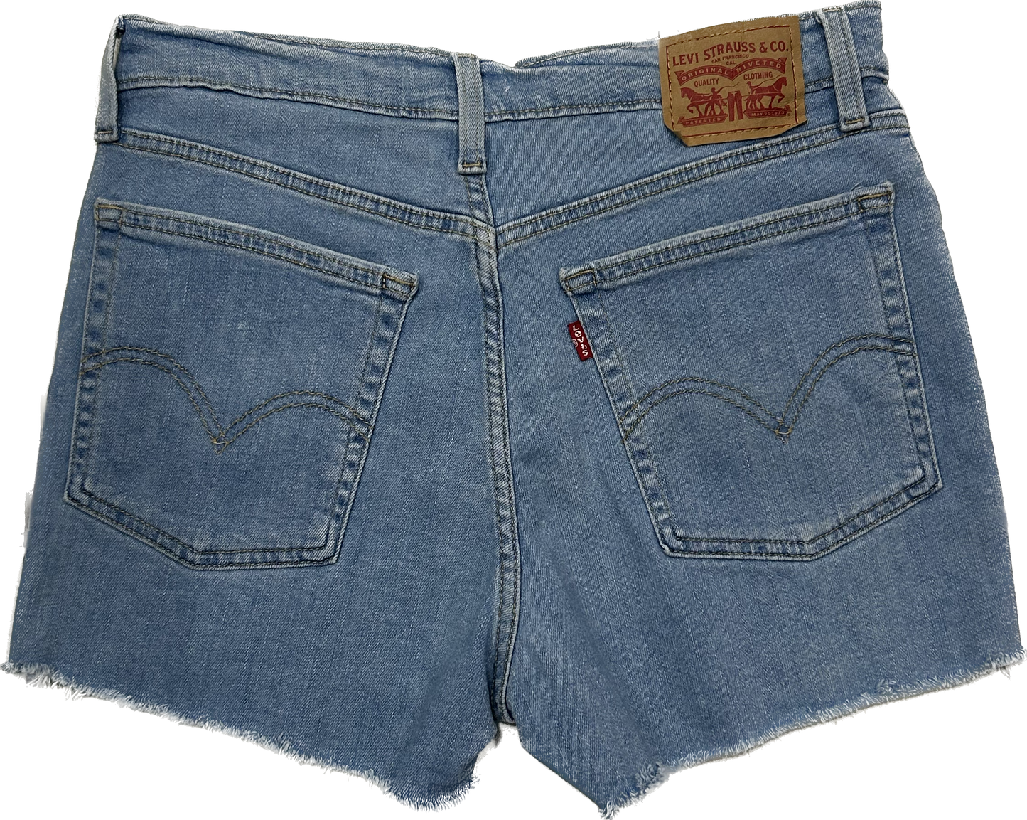 Levi's Light Wash Denim Shorts (High-Rise)