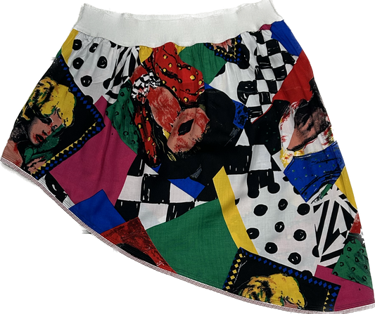 Assymetrical Colorful Skirt