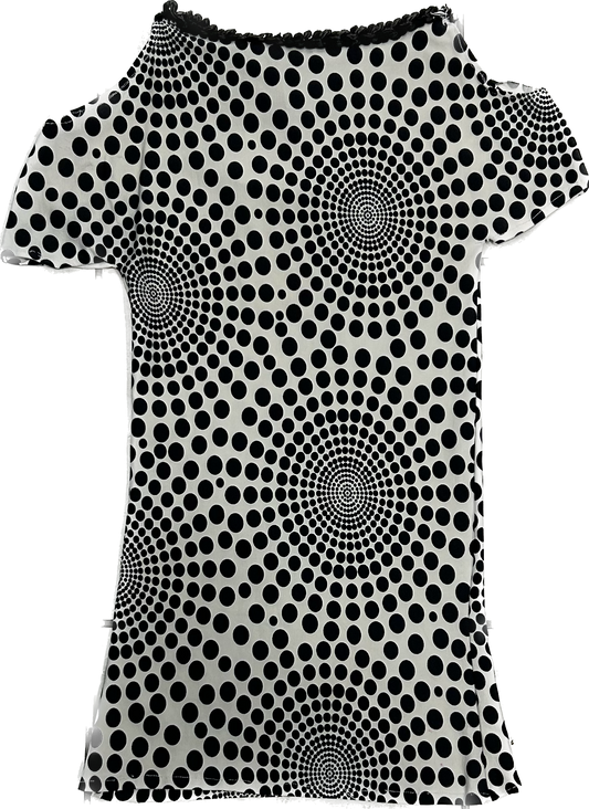 White Abstract Top