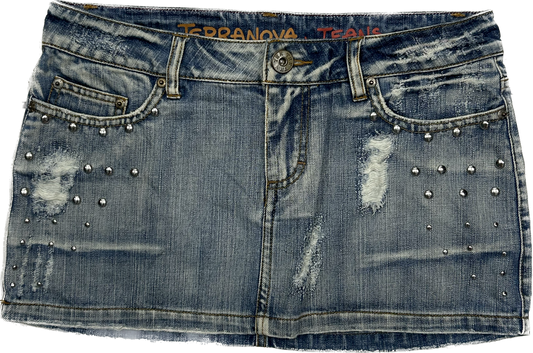 Terranova Retro Bedazzled Mini Skirt