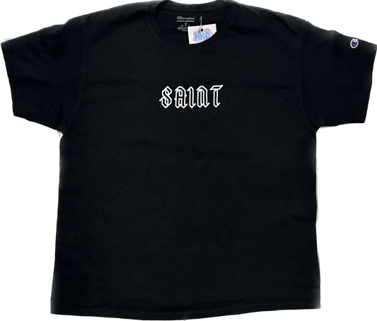 Champion 'Saint' Black Cotton T-shirt