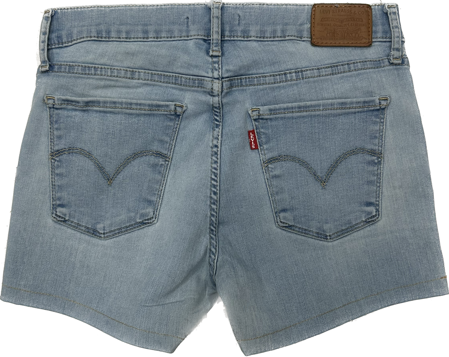 Levi's Elastic White Wash Denim Shorts