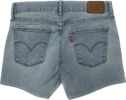 Levi's Elastic White Wash Denim Shorts