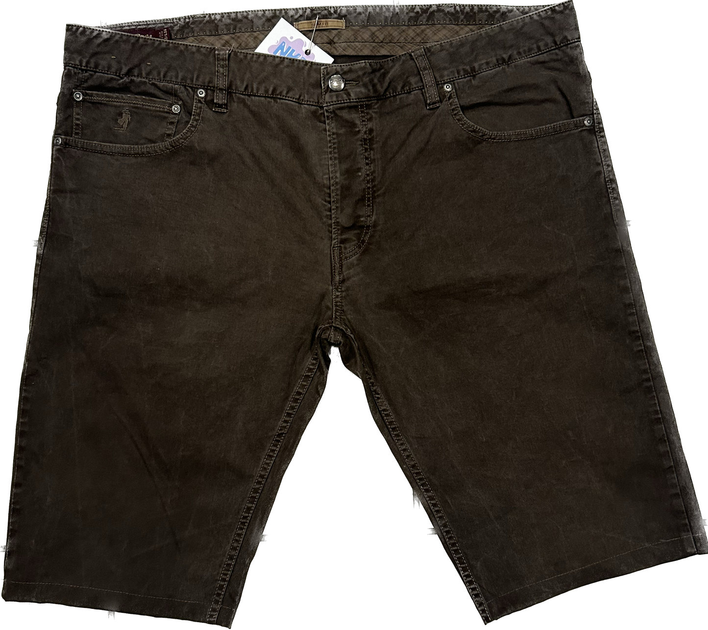 Dark Brown Retro Chino Shorts