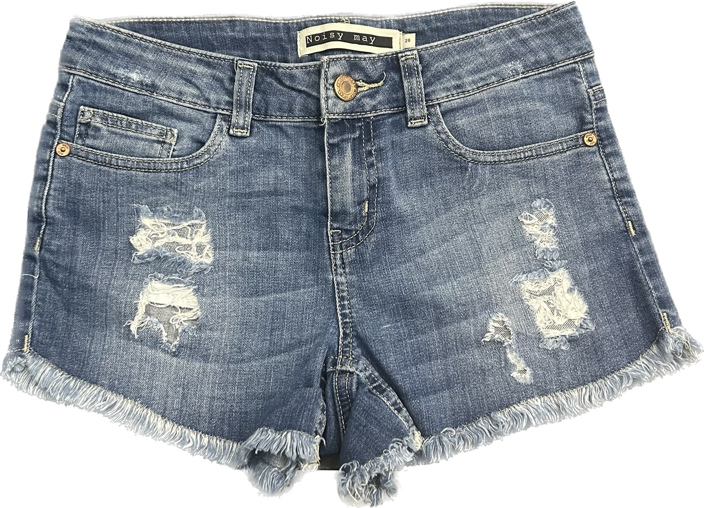 Noisy May Ripped Denim Shorts