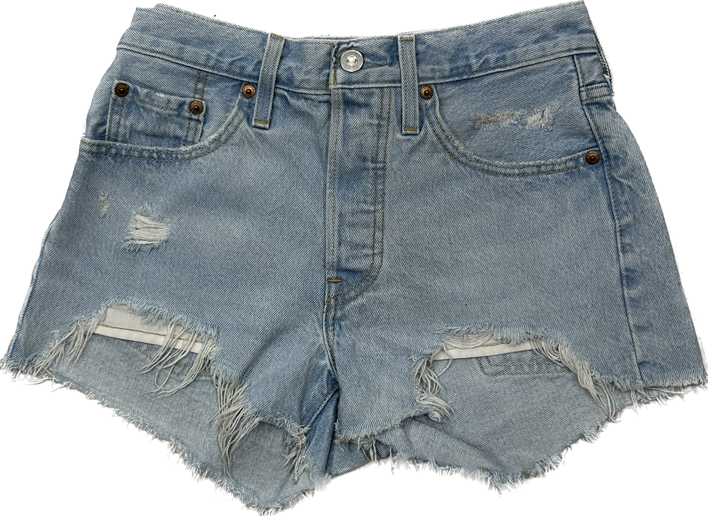 Levi's Light Denim Ripped Shorts