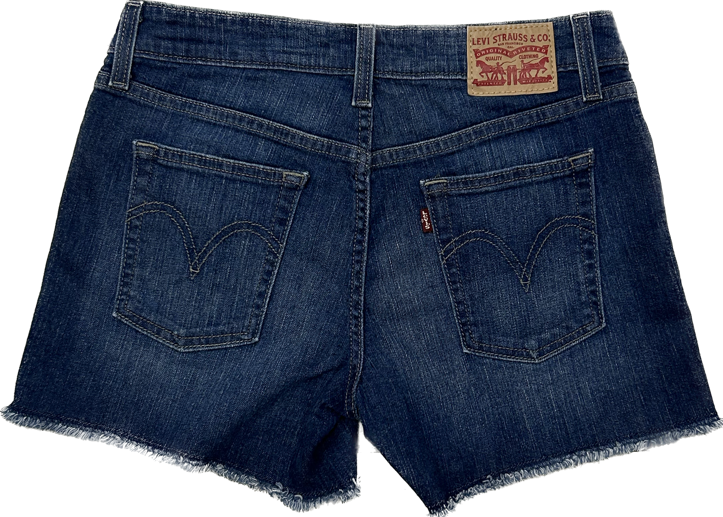 Levi's Dark Denim High-Waist Shorts