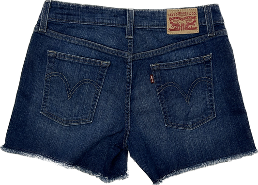 Levi's Dark Denim High-Waist Shorts